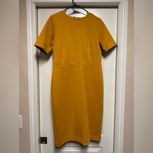 Ann Taylor Mustard Midi Dress
